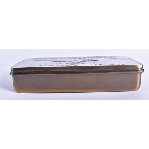 799 - A CONTINENTAL MILITARY TIN. 235 grams. 13.75 cm x 8.5 cm.