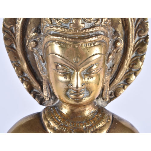 810 - A LARGE 19TH CENTURY INDIAN BRONZE FIGURE OF A HINDU DEITY modelled holding a small bowl. 38 cm x 18... 