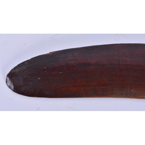 871 - TWO TRIBAL ABORIGINAL BOOMERANGS. 56 cm long. (2)