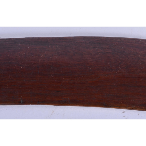 871 - TWO TRIBAL ABORIGINAL BOOMERANGS. 56 cm long. (2)