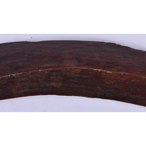 871 - TWO TRIBAL ABORIGINAL BOOMERANGS. 56 cm long. (2)