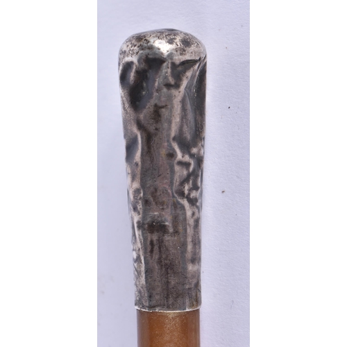 889 - A 19TH CENTURY MIDDLE EASTERN CARVED RHINOCEROS HORN SWAGGER STICK. 50 grams. 59 cm long.