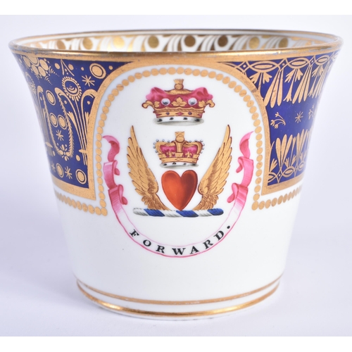 8 - TWO LATE 18TH/19TH CENTURY CHAMBERLAINS WORCESTER CUPS AND SAUCERS one painted with an armorial, the... 