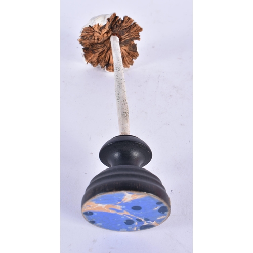 915 - AN UNUSUAL CARVED FOLK ART PAINTED WOOD MUSHROOM SPECIMEN. 20cm high.