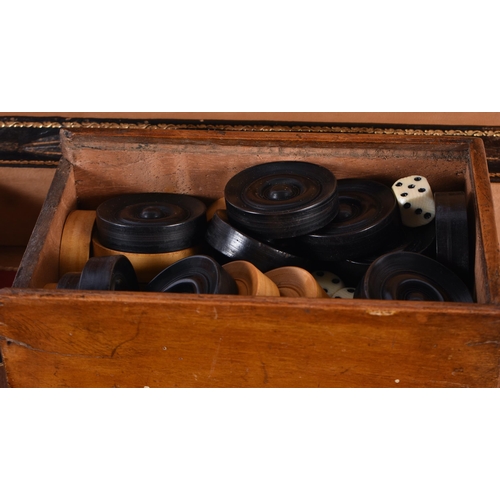 954 - A Backgammon Board in the form of 2 Volumes of The History of Scotland c/w 30 Draughtsmen, 4 Dice, 2... 