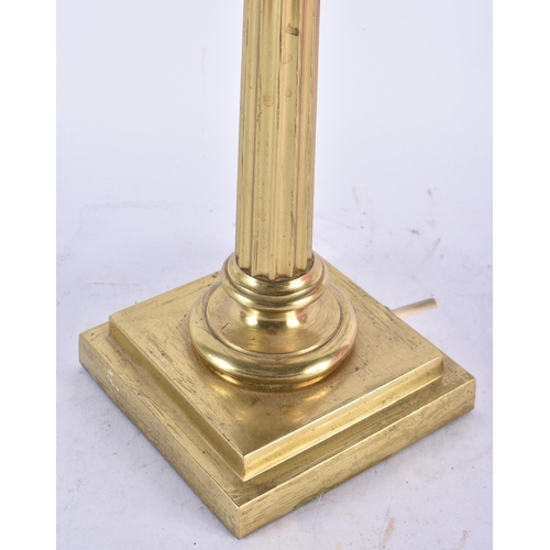 963 - 19th Century Regency Gilt Brass Uplight.  59cm to top of shade x 13cm x 13cm