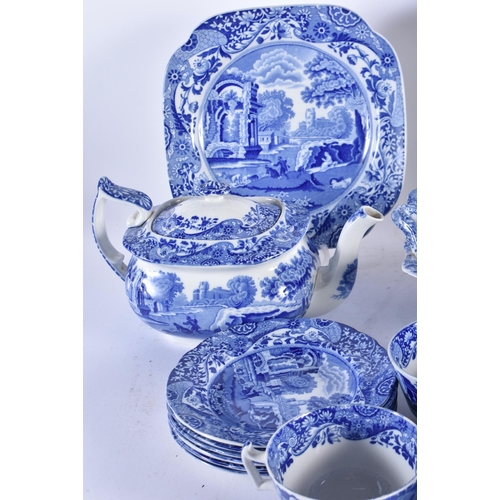 977 - A Tea Set Spode Italian 6 Trios, a Cake Plate, a Tea Pot And a Sugar Bowl and Saucer, 6 Plated, a Sp... 