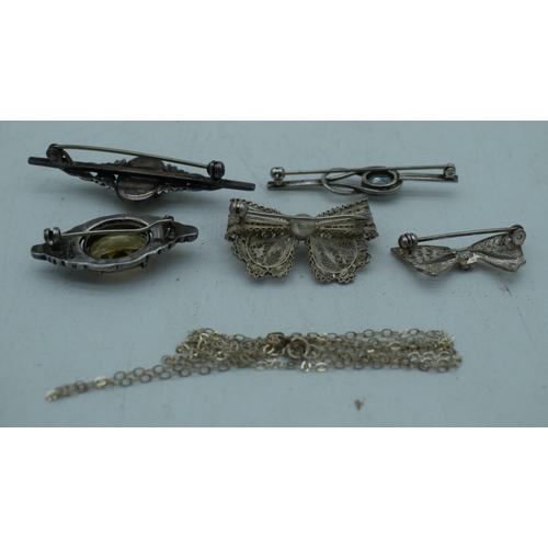 1078 - SILVER JEWELLERY. 26 grams. (qty)