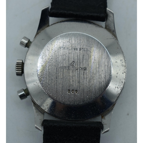 1121 - AN EARLY 1960S BREITLING CHRONOGRAPH NAVITIMER WRISTWATCH. 4.25cm wide inc crown.