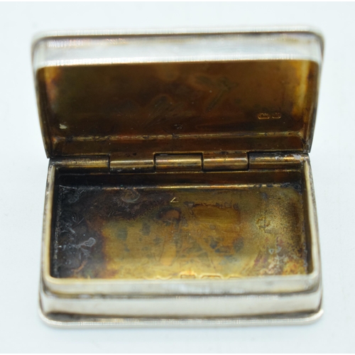 1143 - A SILVER CASTLE TOP SNUFF BOX. Birmingham 1986. 38.5 grams. 4 cm x 2.5 cm.