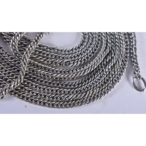 1188 - A WHITE METAL NECKLACE. 35 grams. 14.5 cm long.