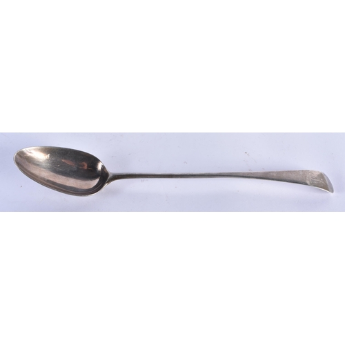 1266 - A Georgian Silver Serving Spoon by Peter & Ann Bateman.  Hallmarked London 1793.  30cm x 5 cm, weigh... 