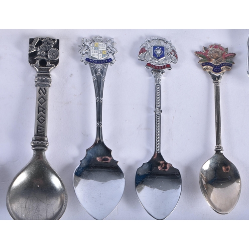 1267 - Sixteen Souvenir Tea Spoons.  (16)