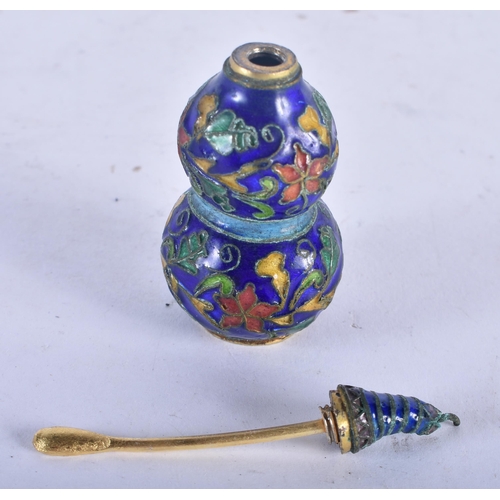 1273 - A Cloisonne Snuff Bottle.  6.4cm x 2.5 cm, weight 30.6g