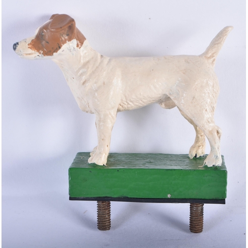 1275 - A Cold Painted Figure of a Terrier Dog.  8.5 cm x 7cm x 3 cm