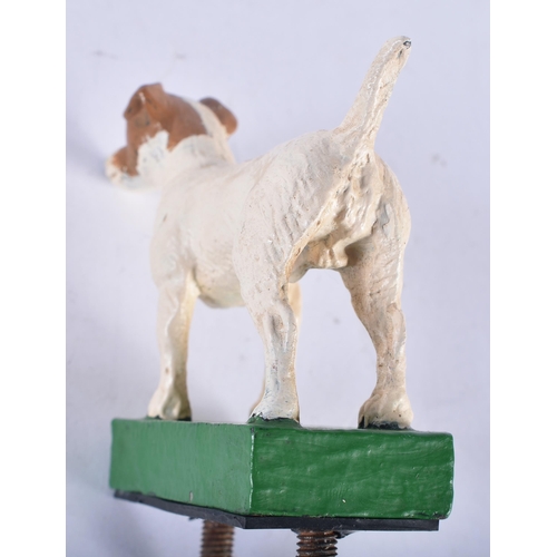 1275 - A Cold Painted Figure of a Terrier Dog.  8.5 cm x 7cm x 3 cm