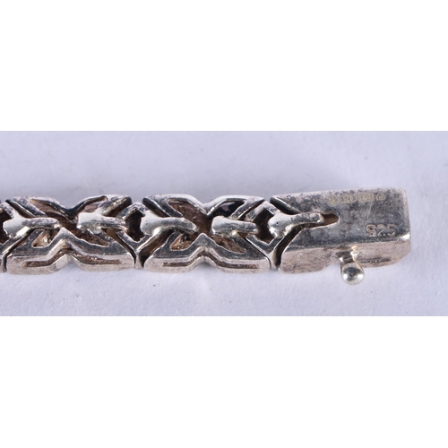 1290 - Seven Assorted Silver Bracelets.  Various Designs.  Stamped 925, longest 19 cm, total weight 67g (7)