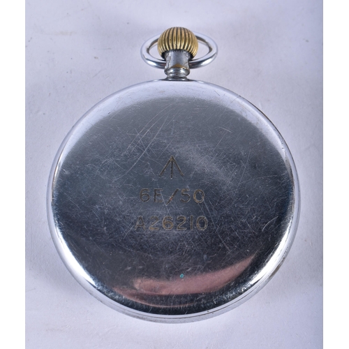 1295 - Jaeger LeCoultre Military 6E/50 Pocket Watch.Dial 5.1cm, working