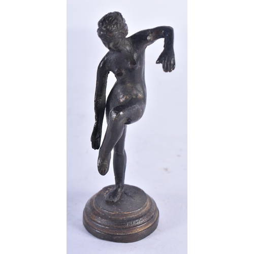 1304 - A Bronze Figure of a Nude in a Dance Pose. 9.8 cm high, weight 122.3g