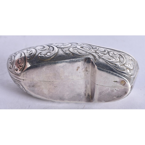 1348 - A Continental Silver Clog with Dutch Silver Mark.  7.4cm x 2.9cm x 3.3 cm, weight 31g