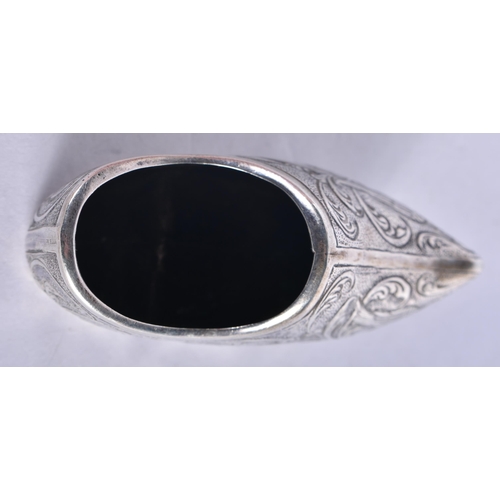 1348 - A Continental Silver Clog with Dutch Silver Mark.  7.4cm x 2.9cm x 3.3 cm, weight 31g