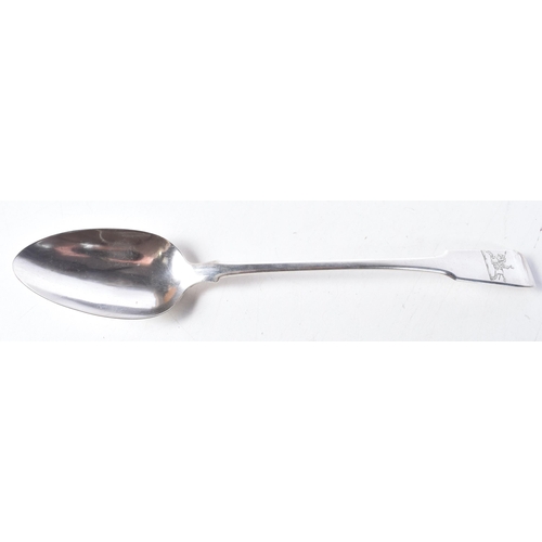 1360 - A Georgian Silver Basting Spoon by Thomas Wilkes Barker.  Hallmarked London 1808.  31 cm x 5.5 cm, w... 