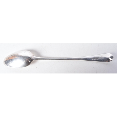 1362 - A Georgian Silver Basting Spoon Hallmarked London 1781.  29cm x 4.8 cm, weight 104g