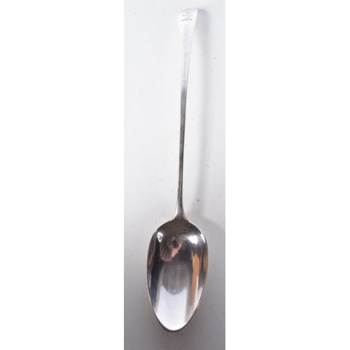 1364 - A Georgian Silver Basting Spoon by Charles Hougham.  Hallmarked London 1787.  33 cm x 4.9cm, weight ... 