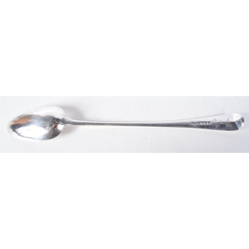 1365 - A Georgian Silver Basting Spoon by Solomon Hougham.  Hallmarked London 1795.  30.5 cm x 5 cm, weight... 