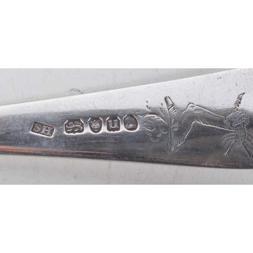 1365 - A Georgian Silver Basting Spoon by Solomon Hougham.  Hallmarked London 1795.  30.5 cm x 5 cm, weight... 