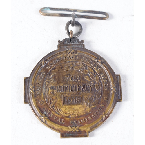 1395 - A British Hospital Buenos Aires Annual Examination Proficiency Medal in 1st Year awarded to E Lennox... 