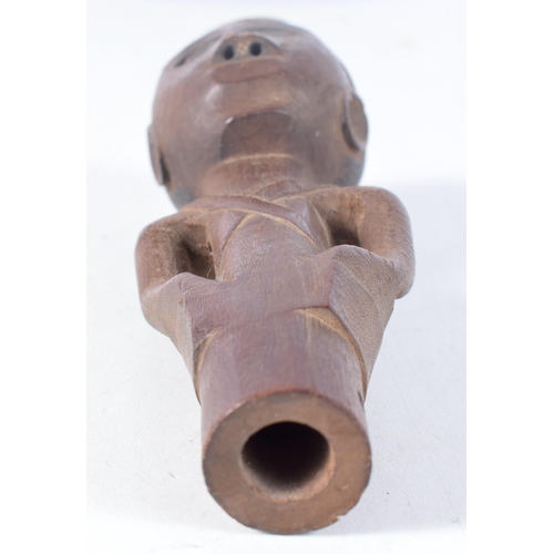 1398 - A Tribal African Walking Cane / Stick Handle Top carved as a Tribal Figure.  14.8 cm x 5 cm, weight ... 