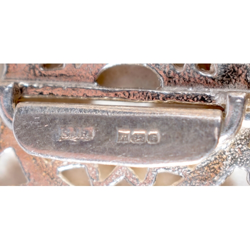 1423 - A Vintage Silver Buckle Hallmarked Birmingham 1979 together with another Buckle.  Silver Buckle 8 cm... 