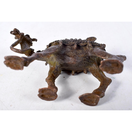 1464 - A Japanese Bronze Model of a Camel.  7.9cm x 5.5 cm x 2.8 cm, weight 131G