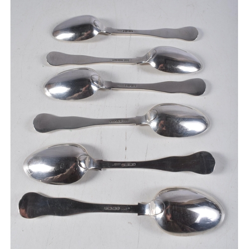 1479 - A Set  of Six Victorian Silver Table Spoons by William Rawlings Sobey.  Hallmarked Exeter 1851.  17.... 