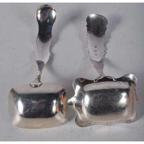 1486 - Two Continental Silver (possibly Dutch) Sauce Ladles.  Largest 16cm x 6 cm, total weight 84g (2)