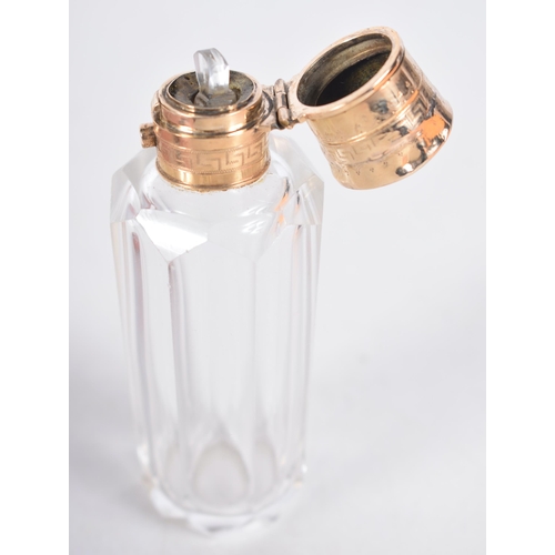 1495 - A 14 Carat Gold Topped Dutch Scent Bottle.  9cm x 3.2 cm, weight 60.8g