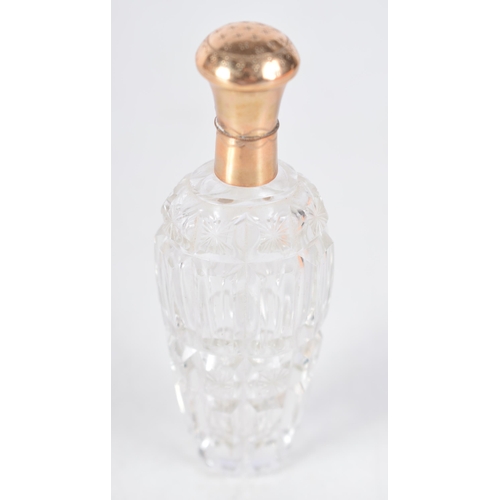 1496 - A 14 Carat Gold Topped Dutch Scent Bottle.  9.2 cm x 3.1cm x 2.6 cm, weight 42g