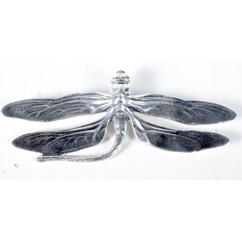 1574 - A Silver Dragonfly Brooch.  Stamped Sterling, 9.5 cm x 4cm, weight 21.9g