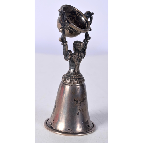 1602 - A Silver Wager Cup.  Stamped Sterling.  8.4cm x 4.3 cm x 3.8 cm, weight 40.9g