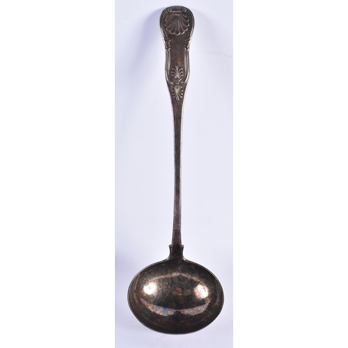 101 - A VERY LARGE EARLY 19TH CENTURY SCOTTISH SILVER LADLE. Edinburgh1824. 265 grams. 34 cm long.