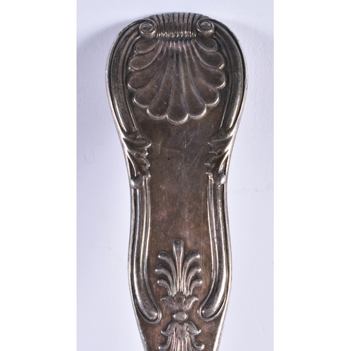 101 - A VERY LARGE EARLY 19TH CENTURY SCOTTISH SILVER LADLE. Edinburgh1824. 265 grams. 34 cm long.