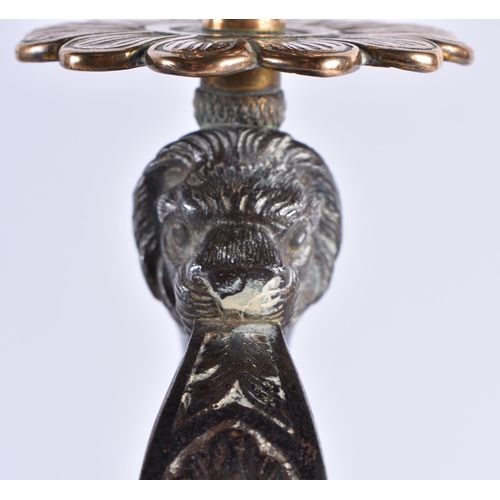 109 - A LOVELY PAIR OF 19TH CENTURY ENGLISH COUNTRY HOUSE MILITARY INTEREST CANDLESTICKS formed as steel l... 