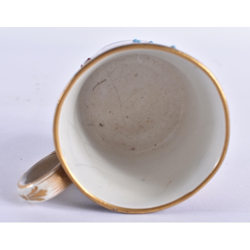143 - AN EARLY 19TH CENTURY FRENCH SEVRES JEWELLED PORCELAIN CABINET CUP AND SAUCER painted with a portrai... 