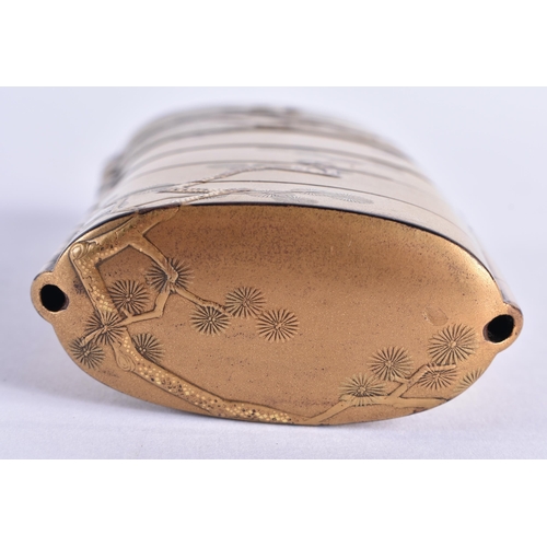 153 - A FINE 19TH CENTURY JAPANESE MEIJI PERIOD GOLD LACQUER FIVE CASE INRO decorated with birds and nativ... 