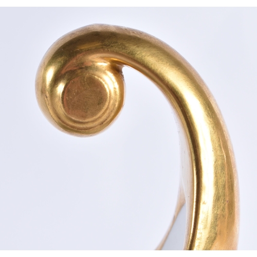 157 - A LATE 19TH CENTURY FRENCH SEVRES PORCELAIN SAUCE BOAT painted with gilded flowers and trailing vine... 