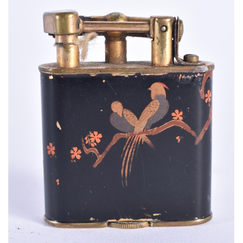 A RARE ART DECO DUNHILL NAMIKI LACQUER LIGHTER decorated with birds. 4. ...