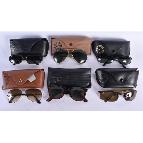64 - SIX PAIRS OF RAYBAN SUNGLASSES. (6)