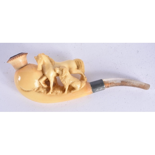 67 - TWO ANTIQUE MEERSCHAUM PIPS. 11 cm wide. (2)