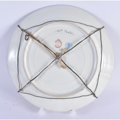 86 - A LATE 19TH CENTURY FRENCH SEVRES PORCELAIN CABINET PLATE painted with a portrait of a female, withi... 